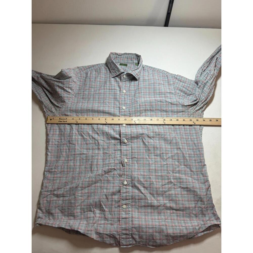 Sid Mashburn Shirt Large Long Sleeve Button Up Multicolor Check Cotton - Picture 4 of 5